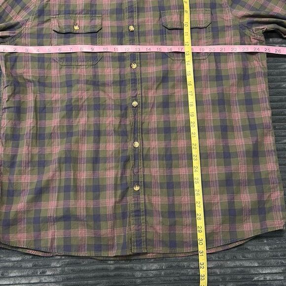 Alesbury Samson Long Sleeve Twill Workshirt Plaid Green Regular Fit Shirt Men’s - Picture 6 of 8